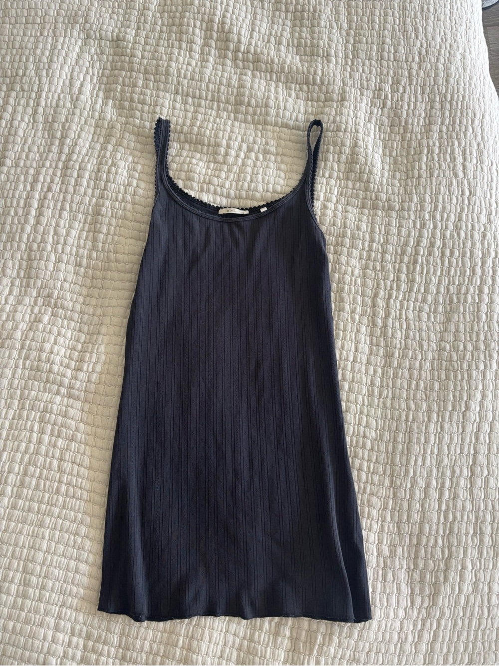 Doen pointelle Cynthia dress in navy